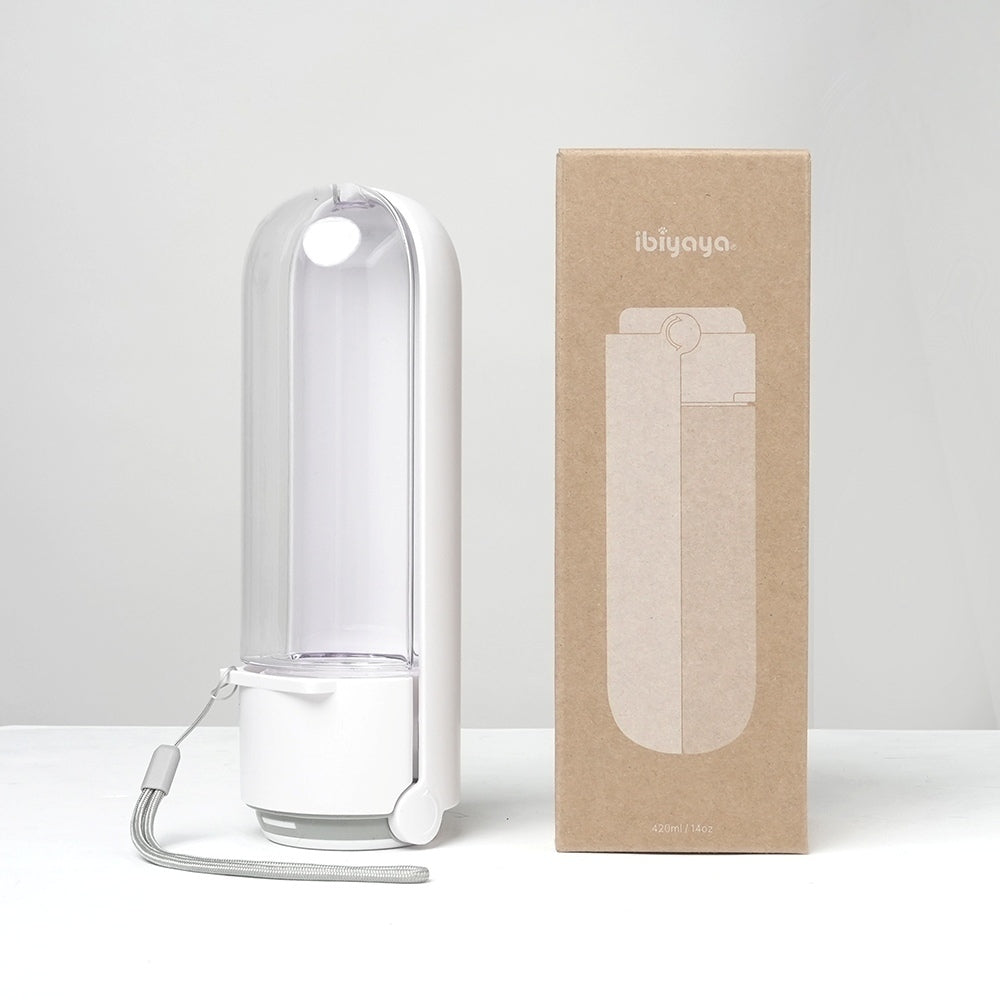 Ibiyaya PupOasis Fold & Go Dog Water Bottle in White or Lavender
